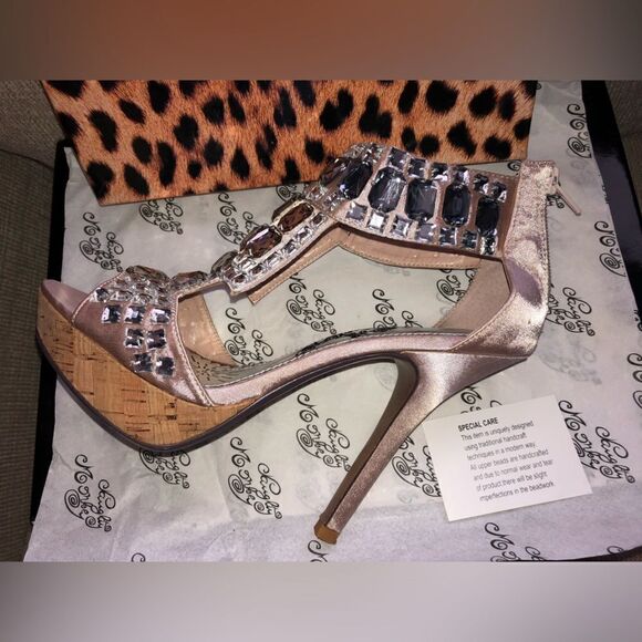 naughty monkey Shoes - Naughty monkey Hot tequila nude stud heels size 8